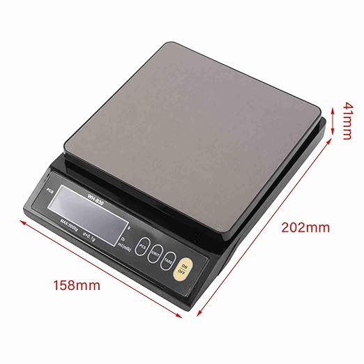 Digital Food Scale, Rechargeable Baking Electric Weight Scale with LCD Display, Electronic Scale with Counting Tare Zeroing Auto Power Off Unit Conversion Function (5kg 0.1g)