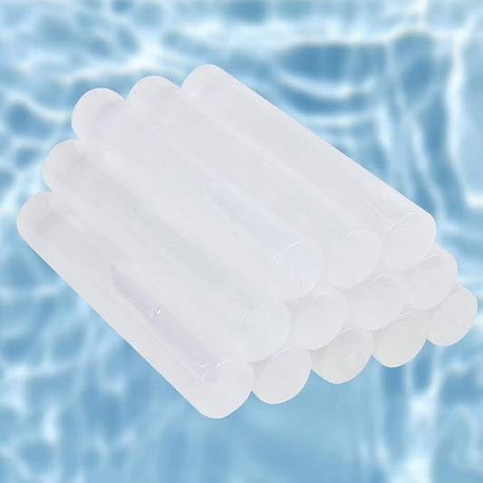 12 Pack Reusable Ice Cubes for Drinks, Quick Freeze Reusable Water Bottle Ice Stick BPA Free, Washable Plastic Clear Ice Cubes for Whiskey, Wine, Coffee (Transparent)