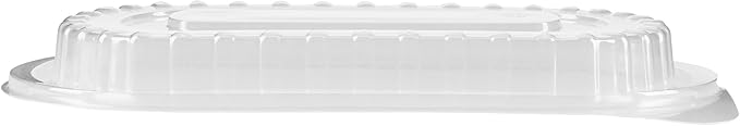 RW Base 32 Ounce Meal Prep Containers, 50 Microwavable To Go Containers With Lids - Disposable, Freezable, Black Plastic Oval Food Containers, Pack Hot And Cold Food, For Takeaway - Restaurantware