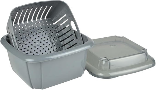 Hutzler Box Berry Keeper, 2-Pint, Gray
