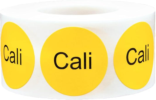 Cali Deli Labels 1 Inch Round Circle Dots 500 Total Stickers