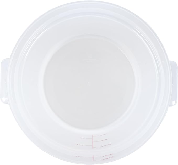 Restaurantware-Met Lux 18 Quart Food Storage Containers, 10 Translucent Storage Containers - Lids Sold Separately, Red Volume Markers, Dishwashable Containers, Side Handles, For Storing Foods