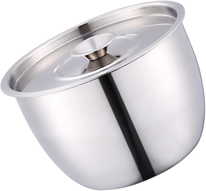 Yardwe Stainless Steel Mixing Bowl with Lid, 8.26 Inch Salad Bowl for Baking, Cooking, Food Storage, Dishwasher Safe, Silver