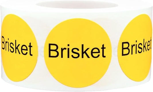 Brisket Deli Labels 1 Inch 500 Total Stickers