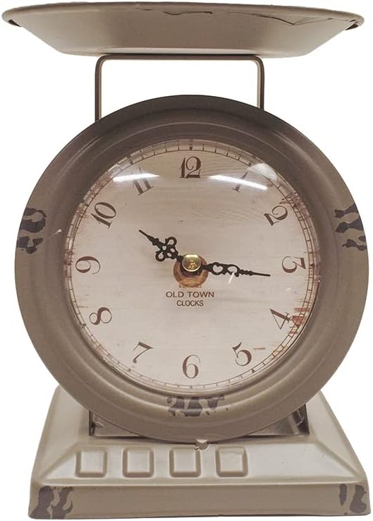 Treasure Gurus Vintage Food Scale Kitchen Countertop Island Clock Farmhouse Tabletop Home Decor