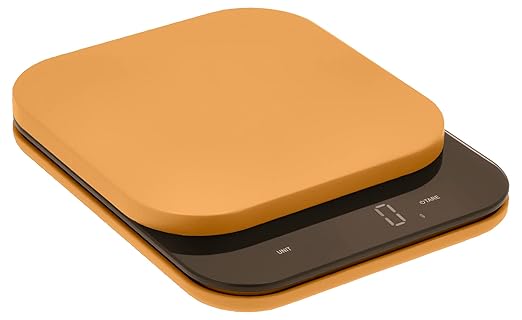 Mensura Kitchen Scale Accurate Measurements Made Effortless - Experience Precision Cooking with Battery - Powered Convenience - Requires 3 AAA Batteries for Reliable Performance (Curry)