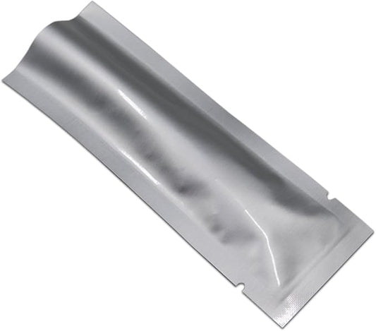 PABCK 200 Pieces 2.75x9.4 inch (Inside Size 2.35x9 inch) Coffee Food Storage Heat Seal Pure Mylar Foil Bag Vacuum Pouch for Sample Packaging