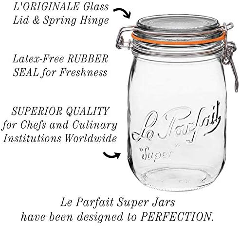 Le Parfait Super Jars (6 Pack, 750ml - 24oz)