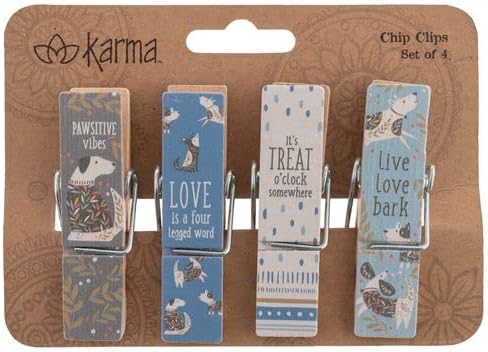 Karma Gifts Chip Clips, One Size, Blue Dog