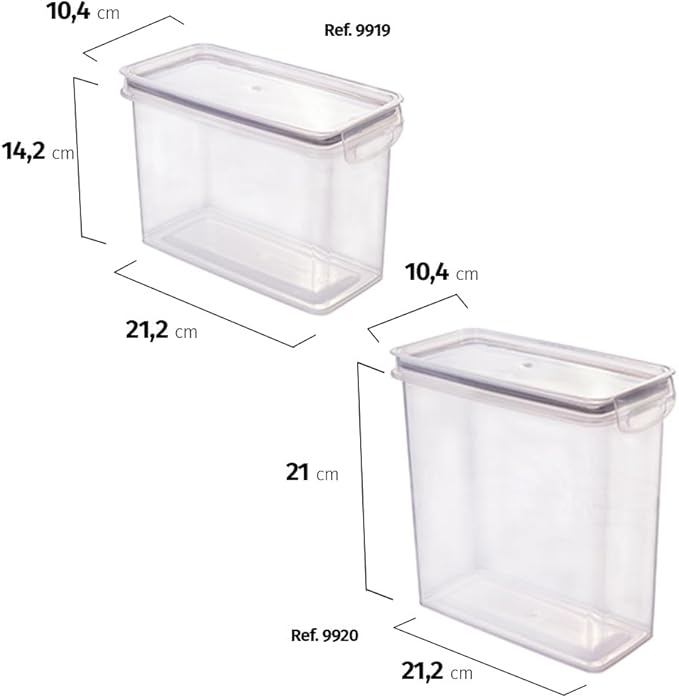 Plasutil 6-Pc Food Storage Containers Set, BPA Free, Airtight Lids with Locking Tabs, Microwave, Dishwasher & Freezer Safe, Ideal for Lunch, Meal Prep & Leftovers, Kitchen and Pantry Organization