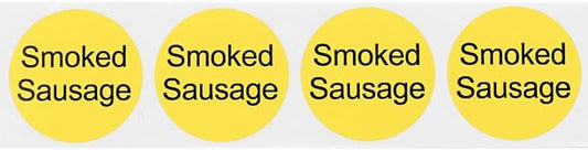Smoked Sausage Deli Labels 1 Inch 500 Total Adhesive Labels