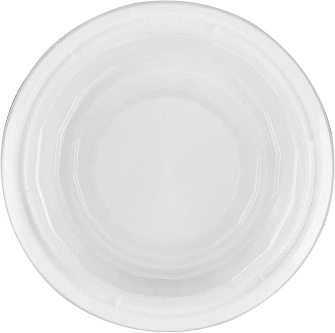 Restaurantware Asporto 16 Ounce To Go Boxes 100 Microwavable Take Out Food Containers - Clear Plastic Lids Included Do Not Contain BPA White Plastic Catering Food Containers Disposable Round