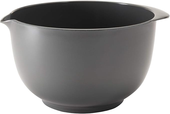 Hutzler, melamine, mixing bowl with spout, 2.5-Liter, Gray
