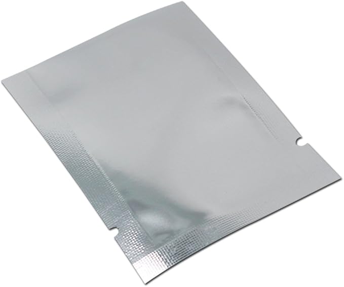 PABCK 500 Pack 2x2.8 inch (1.6x2.4 inch Inside Size) Clear Front Mylar Heat Seal Pouch Foil Bulk Food Storage Kitchen Packaging Vacuum Wrapping