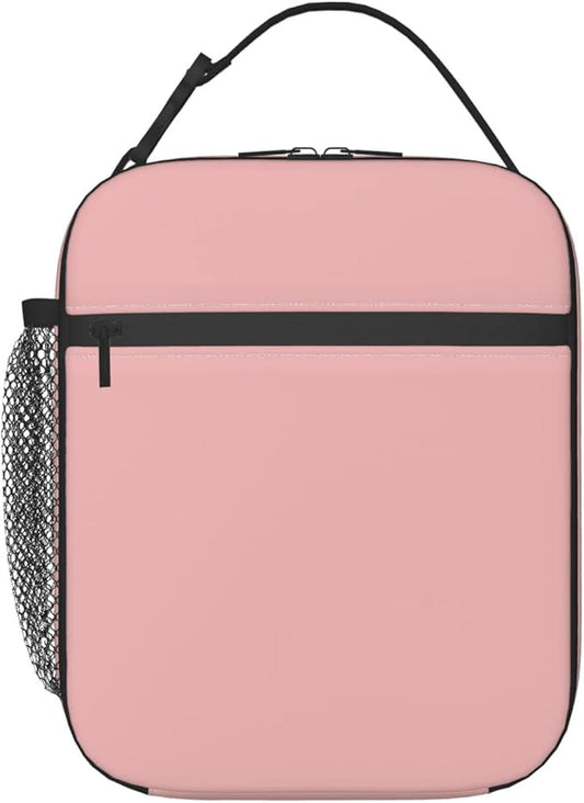 Pink Lunch Bag for Girls Kids Women Washable Thremal Picnic Meal Box for School Office Insulated Cooler Reusable Portable