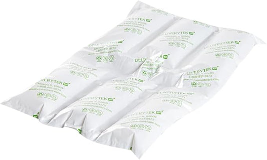 Restaurantware Delivery Tek 11.4 x 7.7 Inch Ice Sheets 10 Durable Cold Packs - Easy-To-Use Design Leakproof Plastic Shipping Ice Packs Reusable For Frozen Meat Vegetables or Beverages