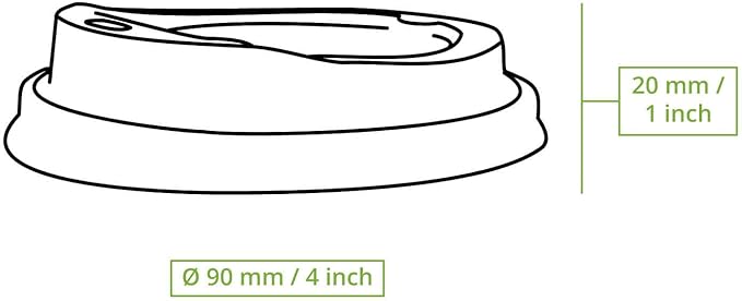 BIOZOYG Coffee Cup Lids 50 Pack black - 3.5 in for Coffee Cups 10 oz, 12 oz, 16 oz Coffee Lids to go - Hot Cup Lid Disposable Dome Lid made of Bioplastic for Coffee to go, Hot Chocolate