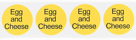 Egg & Cheese Deli Labels 1 Inch 500 Total Adhesive Labels