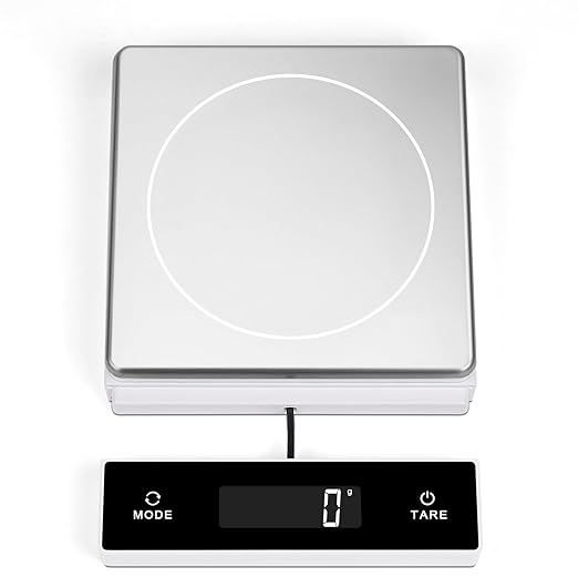 THINKSCALE Digital Kitchen Scale, 11-Pound Stainless Steel Food Scale with Pull-Out Display, 1g/0.01oz Precision for Baking, Cooking, Meal Prep, 6-Unit Conversion