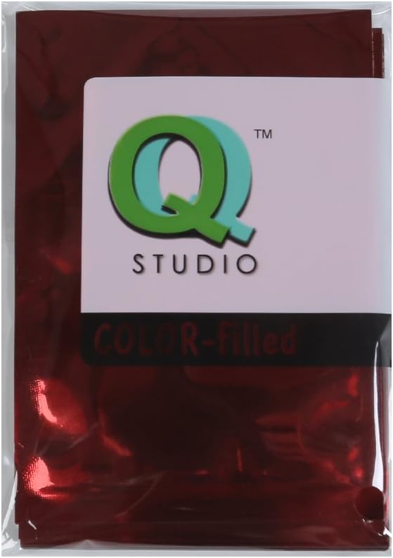 QQ Studio 100 PCS Metallic Mylar Foil Open Top Sealable Bags (9x13cm(3.5x5.1"), 100x Red)