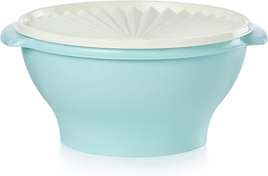 Tupperware Heritage Collection 17.25 Cup Bowl with Starburst Lid, Light Blue Vintage Color, Dishwasher Safe and BPA Free (4.1 L)