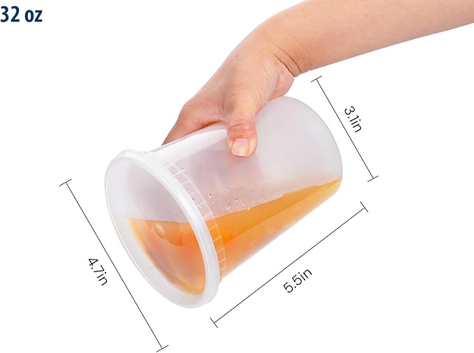 EDI [8 OZ (20 Sets), 16 OZ (20 Sets) and 32 OZ (10 Sets) Plastic Deli Food Storage Containers with Airtight Lids, Bundle