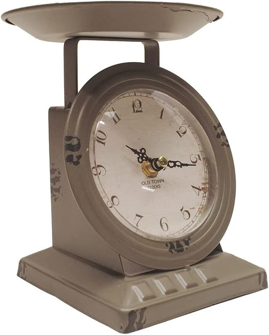 Treasure Gurus Vintage Food Scale Kitchen Countertop Island Clock Farmhouse Tabletop Home Decor