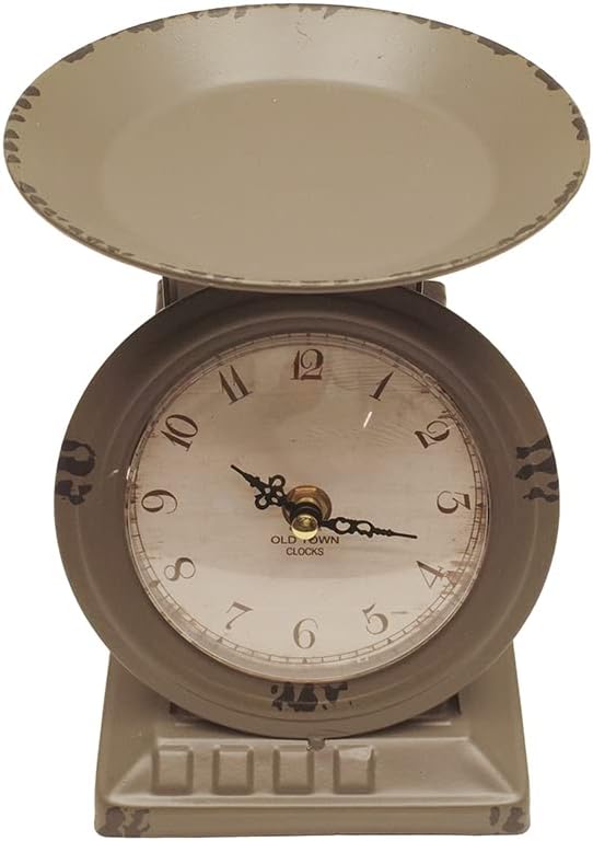 Treasure Gurus Vintage Food Scale Kitchen Countertop Island Clock Farmhouse Tabletop Home Decor