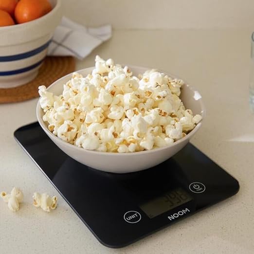 Noom Digital Kitchen Scale: Accurate Precision, LCD Display for Clarity, Stylish Black, Blue, or Off-White. Battery Included for Seamless Operation. (Blue)