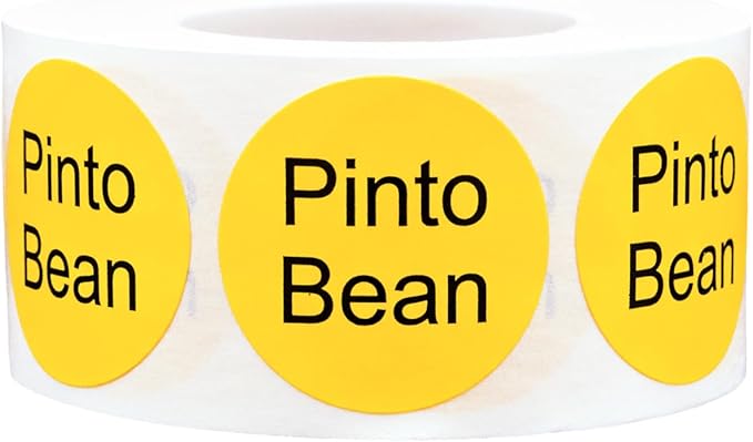 Pinto Bean Deli Labels 1 Inch 500 Total Stickers