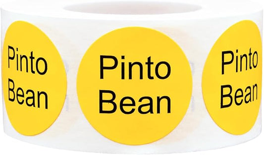 Pinto Bean Deli Labels 1 Inch 500 Total Stickers