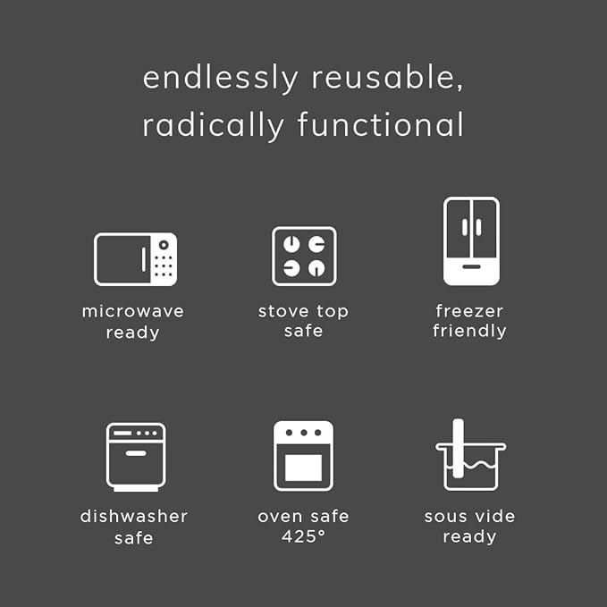 Stasher Premium Silicone Reusable Food Storage Quart Bag, Clear, Microwave, Sous Vide, Dishwasher, Oven and Freezer Safe, BPA Free, Leak-free, Eco-friendly, 64 Oz