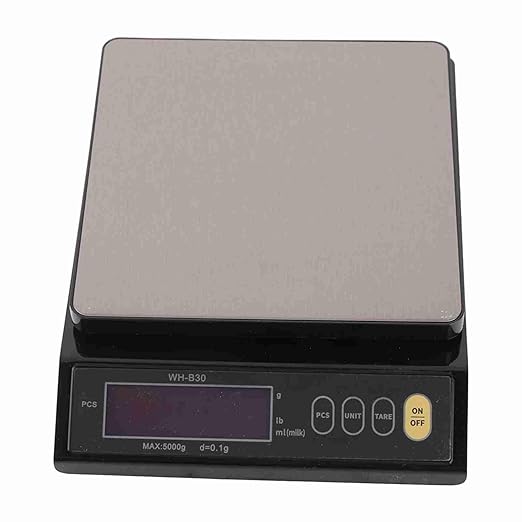 Digital Food Scale, Rechargeable Baking Electric Weight Scale with LCD Display, Electronic Scale with Counting Tare Zeroing Auto Power Off Unit Conversion Function (5kg 0.1g)