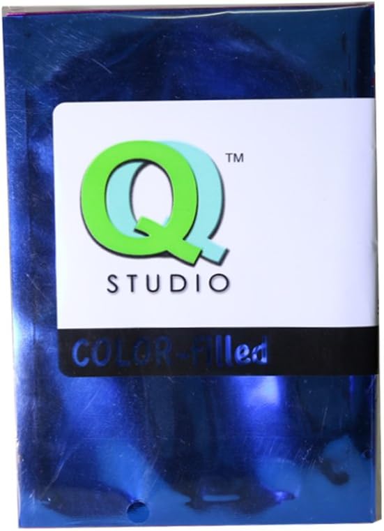 QQ Studio 100 PCS Metallic Mylar Foil Open Top Sealable Bags (8x12cm(3.1x4.7"), 100x Dark Blue)