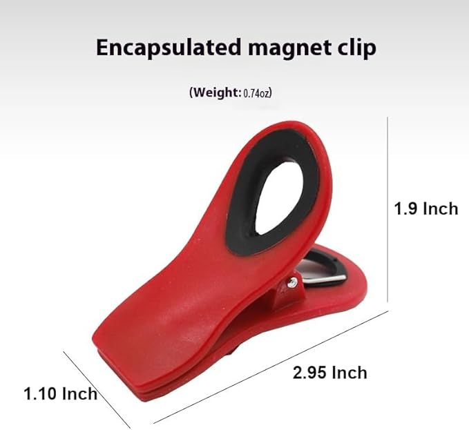 Magnetic All-Purpose Bag Clips - Multicolor Chip Clips for Food and Snacks, Airtight Grip for Bread, Chips, and Snack Bags - Durable, Reusable, Leak-Proof & Essential Kitchen Tools (Pack of 10).
