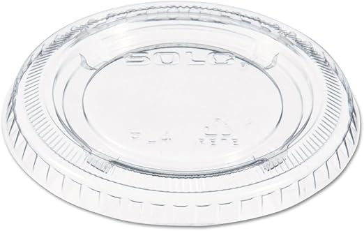 Solo PL4N Clear Portion Container Lid - Fits 3.25-5.5 oz, 0.3", Clear (Case of 2500)