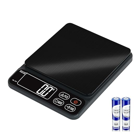 Mini Scale,6.6lb Scale for Grams,Digital Scale Food，Cooking Scale and Food Scales for Kitchen，Food Scale Grams and Ounces,Grams Scale,7Units,Auto Off,Tare,PCS,LCD Display