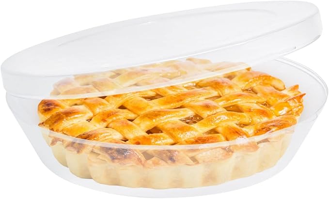 Pie Carrier with Airtight Lid - BPA Free Pie Storage Container with Cover - Transport Keeper for Most Bakery - Plastic Pie Dish Holder