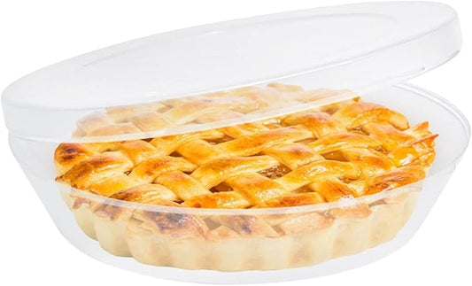 Pie Carrier with Airtight Lid - BPA Free Pie Storage Container with Cover - Transport Keeper for Most Bakery - Plastic Pie Dish Holder