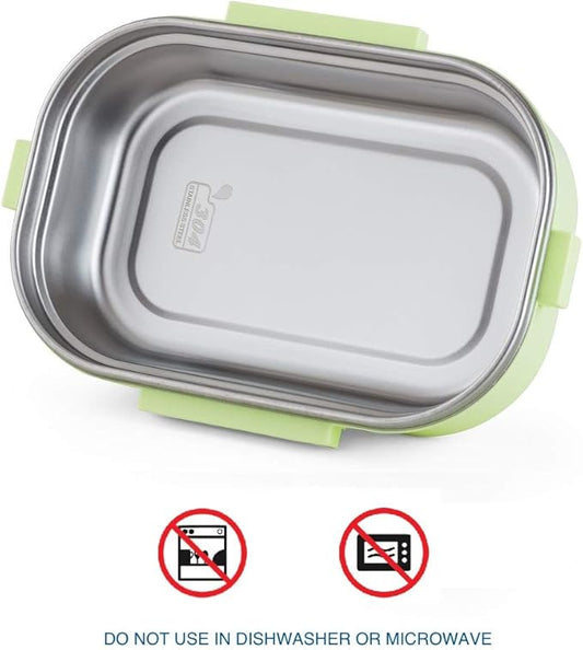 Lille Home Stainless Steel Leakproof Bento Lunch Box/Metal Food Container with Insulated Lunch Bag, BPA Free, 22 Ounces