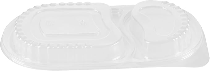 Restaurantware RW Base 20 Ounce Meal Prep Containers, 100 Microwavable To Go Containers With Lids - Disposable, Freezable, Black Plastic Oval Food Containers, Pack Hot And Cold Food, For Takeaway
