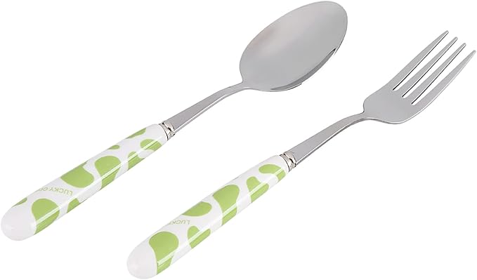 Children Flatware Set, Stainless Steel Fork Spoon with Storage Box Dinner Utensils Spoon Fork Set with Travel Case Toddler Travel Utensils for Kids Toddlers (Green)