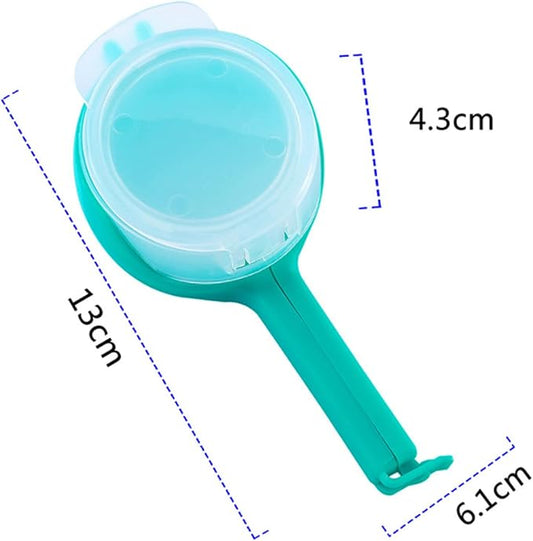 Sscon 4Pcs Food Storage Sealing Clips Plastic Food Bags Clips with Pour Spouts for Snacks Blue