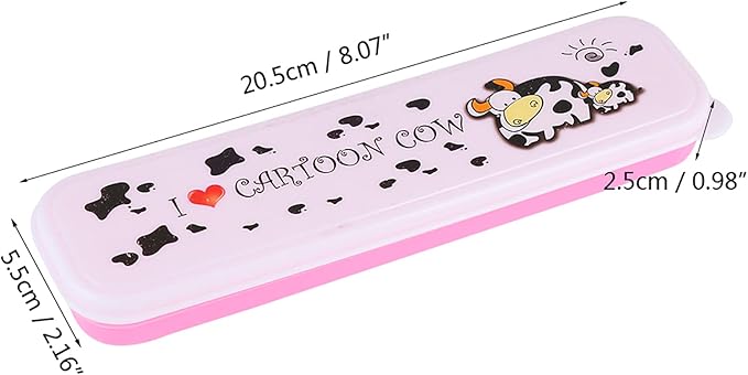Children Flatware Set, Stainless Steel Fork Spoon with Storage Box Kids Utensils Spoon Fork Set Toddler Travel Utensils for Kids Toddlers (Pink)