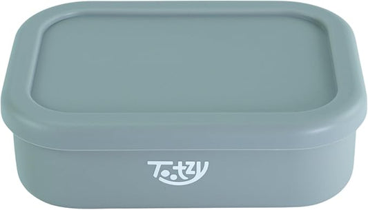 Premium Silicone Bento Box 30 oz – Reusable, Leakproof, BPA-Free Lunch Container – Microwave & Dishwasher Safe – Perfect for Dog Meals, School Lunch, Office, or Travel – Eco-Friendly (Gray)