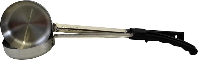 6 Ounce Solid Stainless Steel Portion Control Ladle Spoon for Measuring and Serving; Commercial Grade Serving Scoops [Pack of 2]