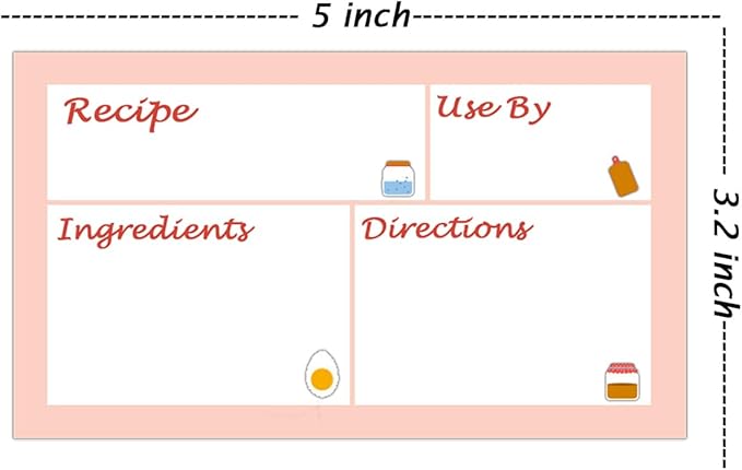 3.2 X 5 Inch Removable Pantry Labels - 100 Pcs, Oil and Water Resistant Food Labels for Freezer Storage