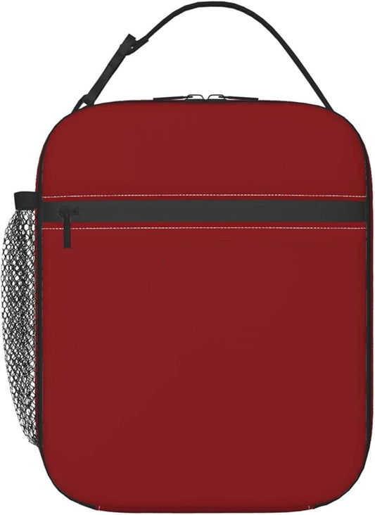 Red Lunch Bag for Women Washable Thremal Picnic Meal Box for Office Beach Travel Hiking Camping Insulated Cooler Reusable Portable
