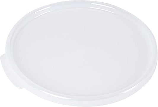 Restaurantware-LID ONLY: Met Lux Food Container Lid, 1 Round Lid For Storage Container - Containers Sold Separately, With Pull-Corner Tab, White Plastic Lid, Dishwashable, Freezable