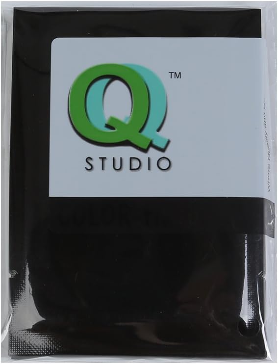 QQ Studio 100 PCS Metallic Mylar Foil Open Top Sealable Bags (9x13cm(3.5x5.1"), 100x Black)
